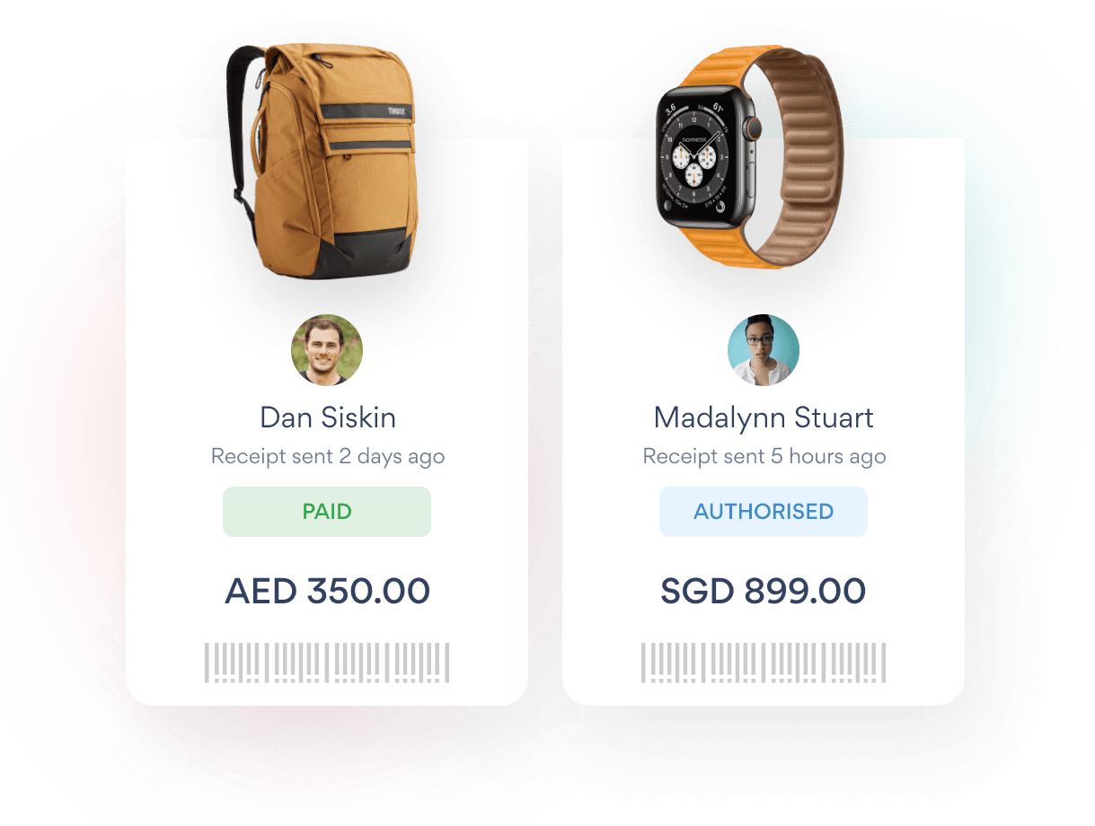 Send beautiful receipts on your phone with Nomod